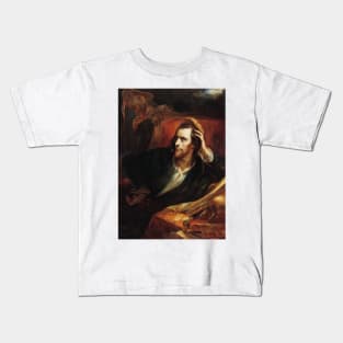 Faust in his Cabinet by Ary Scheffer Kids T-Shirt